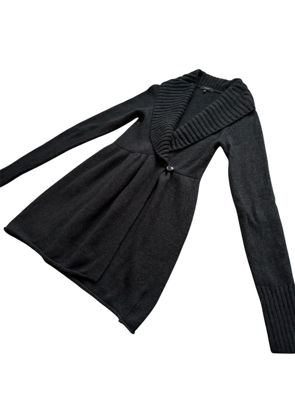 Aritzia Talula women's cardigan sweater dark grey size M/L cashmere angora blend - Picture 3 of 7